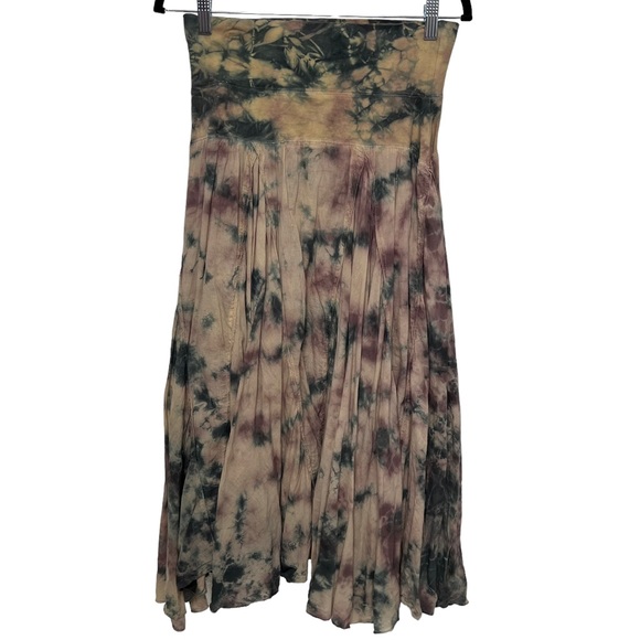 NOW & THEN Tie Dye Bohemian Beachy Boho Convertible Skirt Dress Small - Picture 3 of 11